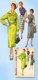 1950s Vintage Simplicity Sewing Pattern 1036 Misses Dress and Jacket Size 32 Bust