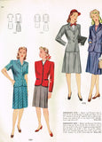 Simplicity 1054: 1940s Uncut WWII Misses Suit Sz 38 Bust Vintage Sewing Pattern