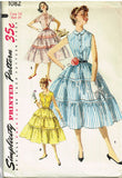 1950s Vintage Misses Sun Dress Uncut 1955 Simplicity Sewing Pattern 1082 Size 16