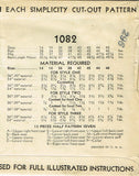 Simplicity 1082: 1930s Rare Uncut Plus Size Beach Coat 44 B VTG Sewing Pattern