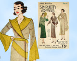 Simplicity 1082: 1930s Rare Uncut Plus Size Beach Coat 44 B VTG Sewing Pattern - Vintage4me2