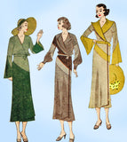 Simplicity 1082: 1930s Rare Uncut Plus Size Beach Coat 44 B VTG Sewing Pattern - Vintage4me2