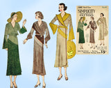 Simplicity 1082: 1930s Rare Uncut Plus Size Beach Coat 44 B VTG Sewing Pattern - Vintage4me2