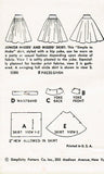 1950s Vintage Misses Simple Skirt Uncut 1955 Simplicity Sewing Pattern 1086 25W
