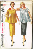 1950s Vintage Simplicity Sewing Pattern 1099 Uncut Misses Maternity Suit Size 16