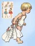 1950s Vintage Simplicity Pattern 1151 Cute Baby Rumba Sun Suit and Dress 6mo