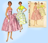 Simplicity 1157: 1950s Uncut Misses Sun Dress Set Sz 30 B Vintage Sewing Pattern