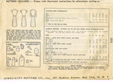 1940s Vintage Simplicity Sewing Pattern 1215 Easy Misses Sweetheart Dress Sz 32B
