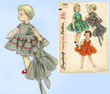 Simplicity 1292: 1950s Girls Jumper & Dress Sz 6 Vintage Sewing Pattern