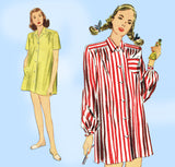 1940s Vintage Simplicity Sewing Pattern 1300 Misses WWII Boyfriend Blouse Sz 32B