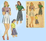 Simplicity 1322: 1940s WWII Misses USO Tap Shorts Sz 34 B Vintage Sewing Pattern
