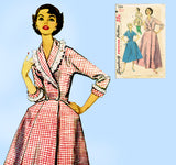 1950s Vintage Simplicity Sewing Pattern 1354 Uncut Misses Robe Housecoat Sz 32 B