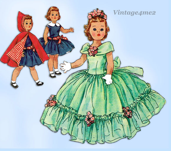 1950s Vintage Simplicity Sewing Pattern 1405 21 1/2 Inch Toni Walker Doll Clothes
