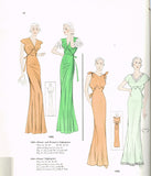 1930s Vintage Simplicity Sewing Pattern 1402 Glamorous Bias Cut Nightgown Sz 36B