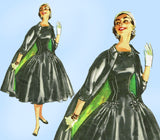 1950s Vintage Simplicity Sewing Pattern 1460 Misses Cocktail Dress & Coat 30 B