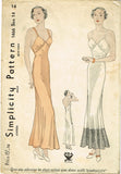 Simplicity Pattern 1466 Evening Slip with Skirt Flounce