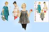 1950s Vintage Simplicity Sewing Pattern 1472 Darling Misses Maternity Blouse 32 B