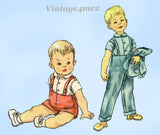 1950s Vintage Simplicity Sewing Pattern 1483 Baby Boy's 3 Piece Suit Size 3