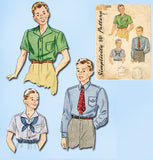 1930s Vintage Simplicity Sewing Pattern 1509 Little Boys Casual Shirt Set Size 6