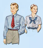 1930s Vintage Simplicity Sewing Pattern 1509 Little Boys Casual Shirt Set Size 8