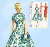 1950s Vintage Simplicity Sewing Pattern 1510 Stunning Misses Cocktail Dress Sz 30 B