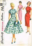 1950s Vintage Simplicity Sewing Pattern 1510 Stunning Misses Cocktail Dress Sz 30 B