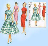 1950s Vintage Simplicity Sewing Pattern 1510 Stunning Misses Cocktail Dress Sz 30 B