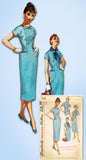 1950s Vintage Simplicity Sewing Pattern 1530 Misses Wiggle Dress Size 32 Bust