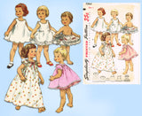 1950s Vintage Simplicity Sewing Pattern 1563 Uncut Toddler Girls Slip & Panties Size 1