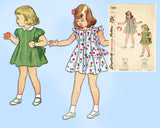 Simplicity 1569: 1940s Toddler Girls Princess Dress Sz 4  Vintage Sewing Pattern