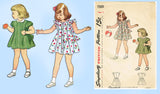 Simplicity 1569: 1940s Toddler Girls Princess Dress Sz 4  Vintage Sewing Pattern