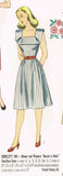 1940s Vintage Simplicity Sewing Pattern 1663 Uncut Misses Sun Dress Size 30 Bust
