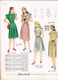 1940s Vintage Simplicity Sewing Pattern 1663 Uncut Misses Sun Dress Size 30 Bust
