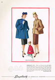 Simplicity 1716: 1940s Stunning Misses Swing Coat Sz 34 B Vintage Sewing Pattern