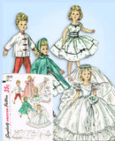 1950s Vintage Simplicity Sewing Pattern 1808 21in High Heel Doll Clothes Set