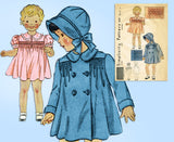 Simplicity 1839: 1930s Toddler Girl Smocked Dress Coat Vintage Sewing Pattern - Vintage4me2