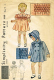 Simplicity 1839: 1930s Toddler Girl Smocked Dress Coat Vintage Sewing Pattern - Vintage4me2
