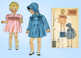 Simplicity 1839: 1930s Toddler Girl Smocked Dress Coat Vintage Sewing Pattern - Vintage4me2