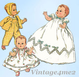 1950s Vintage Simplicity Sewing Pattern 1844 Tiny Tears 20 Inch Doll Clothes