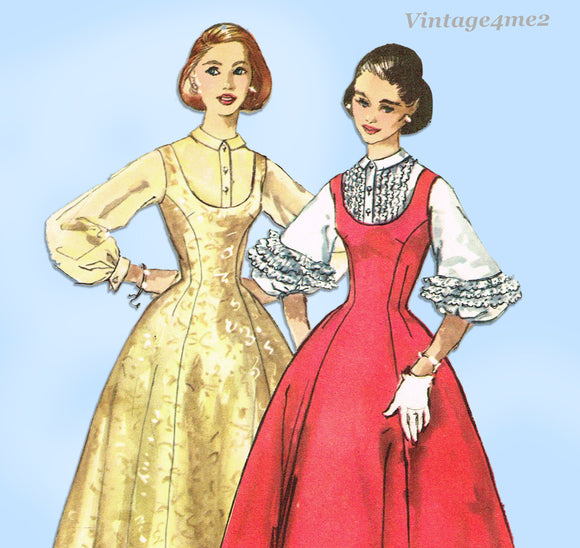 1950s Vintage Simplicity Sewing Pattern 1904 Uncut Misses Dress or Jumper Size 38 B
