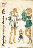1940s Vintage Simplicity Sewing Pattern 1982 Darlin Misses Bathing Suit Cover Up 32B - Vintage4me2