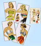 1940s Vintage Simplicity Pattern 2026 Misses Set of Bra & Halter Tops MED - Vintage4me2