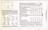 Simplicity 2100: 1950s Girls Sun Suit & Hooded Cape Sz 12 Vintage Sewing Pattern