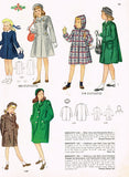 1940s Vintage Simplicity Sewing Pattern 2145 Cute Girls Hooded Coat Size 8
