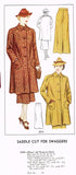 Simplicity 2214: 1930s Misses Suit w Swagger Coat Sz 30 B Vintage Sewing Pattern - Vintage4me2