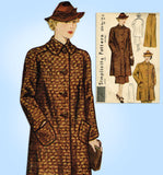 Simplicity 2214: 1930s Misses Suit w Swagger Coat Sz 30 B Vintage Sewing Pattern - Vintage4me2