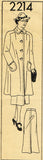 Simplicity 2214: 1930s Misses Suit w Swagger Coat Sz 30 B Vintage Sewing Pattern - Vintage4me2