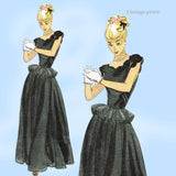 Simplicity 2238: 1940s Misses Peplum Sweetheart Gown 32 B Vintage Sewing Pattern