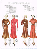 1930s Vintage Simplicity Sewing Pattern 2242 Misses Princess Dress Size 34 Bust - Vintage4me2