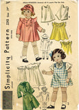 Simplicity 2243: 1930s Rare 24in Film Star Doll Clothes Vintage Sewing Pattern